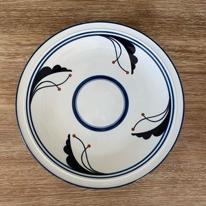 Vintage Dansk Flora Bayberry Blue Round Serving Platter Chop Plate Wall Plate